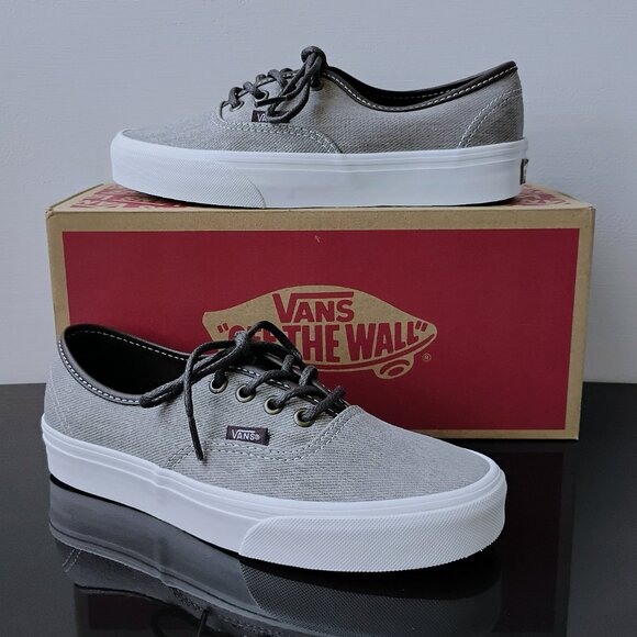 Vans Women's Authentic Low Top Canvas Sneaker in Special C & L Gray Color - Picture 3 of 13